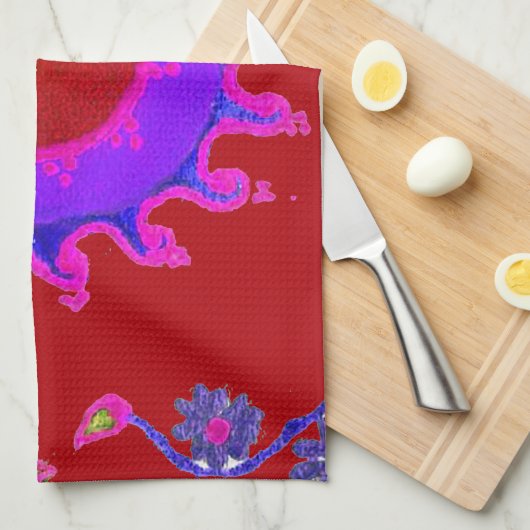 Schitterend India Motif Mendi Art Design Theedoek (Quarter Fold)