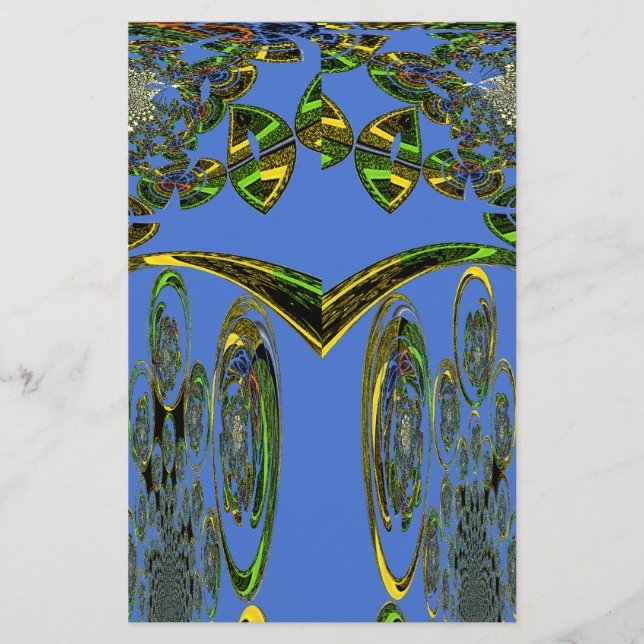 Schitterend Iridescent bluezelontwerp (Voorkant)