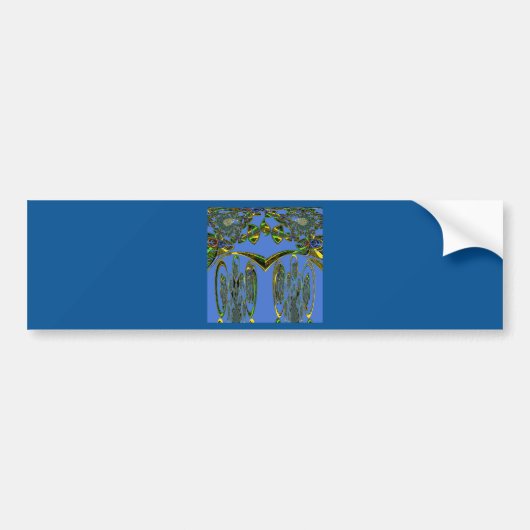 Schitterend Iridescent bluezelontwerp Bumpersticker (Voorkant)