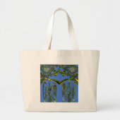 Schitterend Iridescent bluezelontwerp Grote Tote Bag (Voorkant)