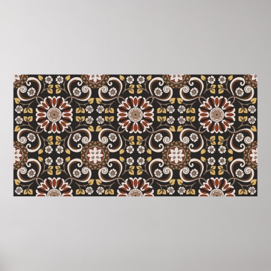 Schitterend islamitisch medallion naadloos patroon poster (Voorkant)