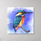 Schitterend Kingfisher Bird Painvas Afdrukken (Voorkant)