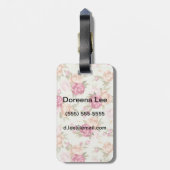 Schitterend kleurenpony-patroon op groen bagagelabel (Achterkant verticaal)