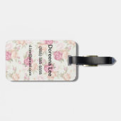 Schitterend kleurenpony-patroon op groen bagagelabel (Achterkant horizontaal)