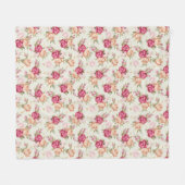 Schitterend kleurenpony-patroon op groen fleece deken (Voorkant (Horizontaal))