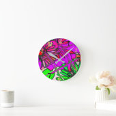 Schitterend kleurig, verbluffend bloempatroon ontw ronde klok (Huis)