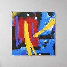 Schitterend kleurrijk Abstract AI-kunstcanvas