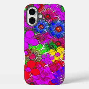 Schitterend kleurrijk, geweldig bloemetjesvormig o iPhone 16 plus hoesje
