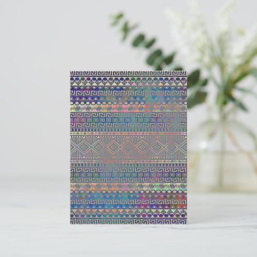 Schitterend, koel en kleurrijk Aztec geometrisch p Briefkaart (Staand voorkant)