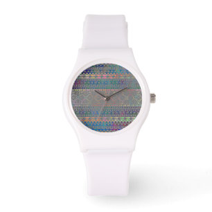 Schitterend, koel en kleurrijk Aztec geometrisch p Horloge