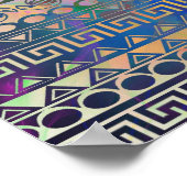 Schitterend, koel en kleurrijk Aztec geometrisch p Poster (Hoek)