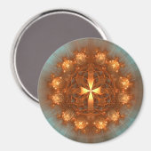 Schitterend Kruis Mandala Magneet (Voorkant / Achterkant)