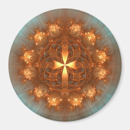 Schitterend Kruis Mandala Magneet