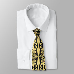 Schitterend kunstdecor goudzwart stropdas