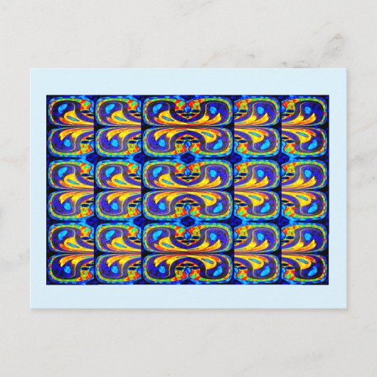 Schitterend kunstpatroon briefkaart (Voorkant)