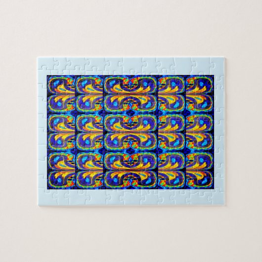 Schitterend kunstpatroon legpuzzel (Horizontaal)