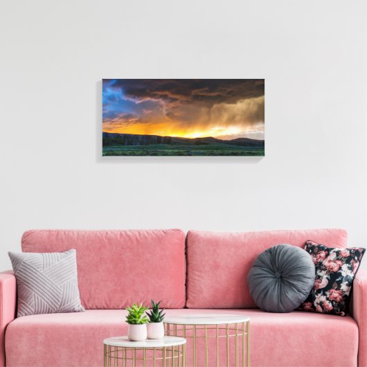 Schitterend landelijk zondgebergte canvas afdruk (Insitu (Woonkamer))