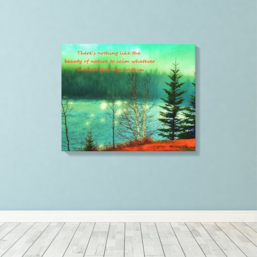 Schitterend landschap canvas afdruk (Insitu (Houten vloer))