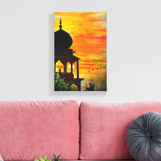 Schitterend landschap canvas afdruk (Insitu (Woonkamer))