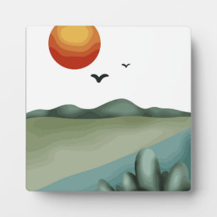 Schitterend landschap fotoplaat