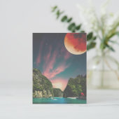 Schitterend landschap met een hoge collage briefkaart (Staand voorkant)