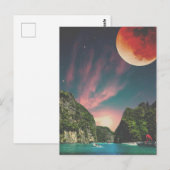 Schitterend landschap met een hoge collage briefkaart (Voorkant / Achterkant)