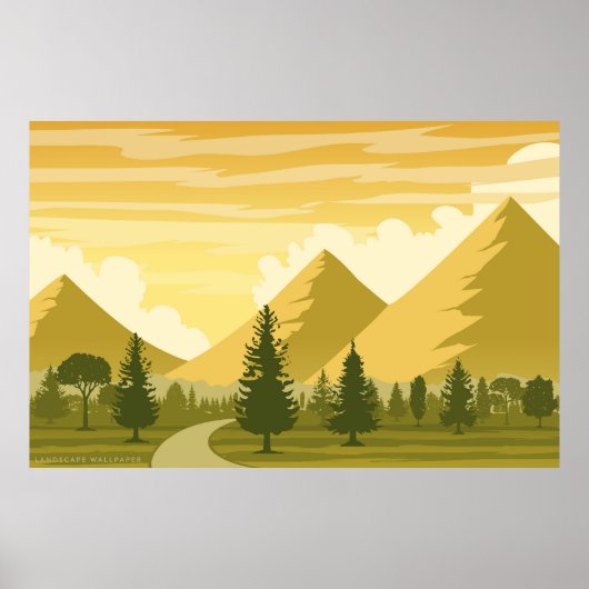 Schitterend landschap poster (Voorkant)