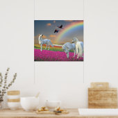 Schitterend landschap van de oranje regenboogtrap poster (Keuken)
