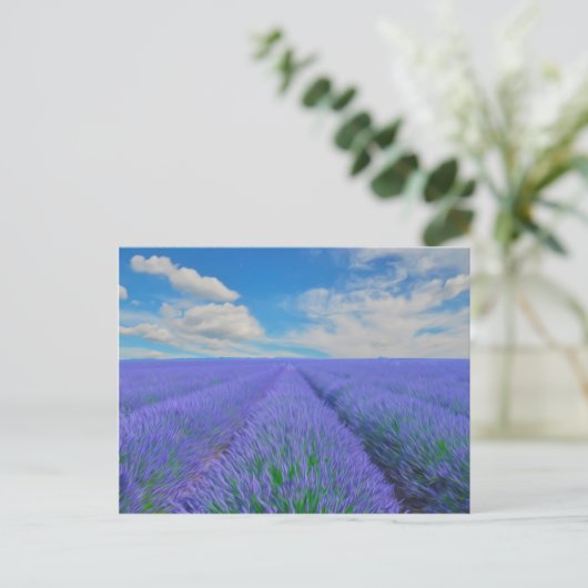 Schitterend landschap van lavendervelden briefkaart (Staand voorkant)