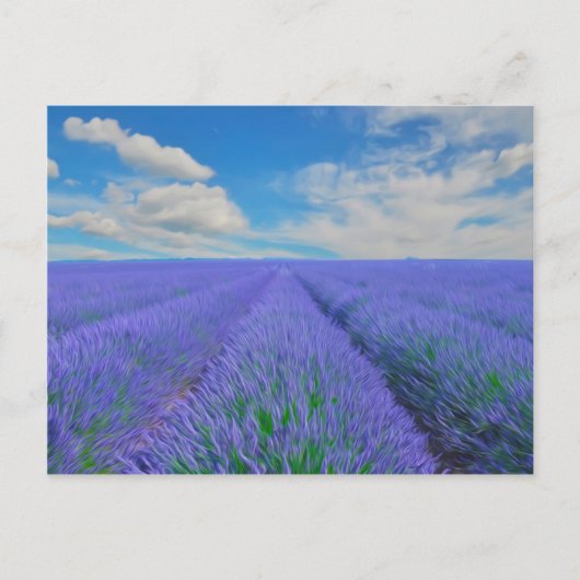 Schitterend landschap van lavendervelden briefkaart (Voorkant)