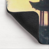 Schitterend landschap van Pagoda Silhouette Art Muismat (Hoek)