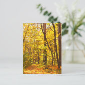 Schitterend landschap - weg in het herfstbos briefkaart (Staand voorkant)