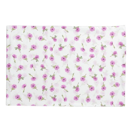 Schitterend lavender Paars Daisy Flower-ontwerp Kussensloop (Achterkant)