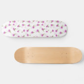 Schitterend lavender Paars Daisy Flower-ontwerp Persoonlijk Skateboard (Horizontaal)