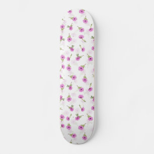 Schitterend lavender Paars Daisy Flower-ontwerp Persoonlijk Skateboard