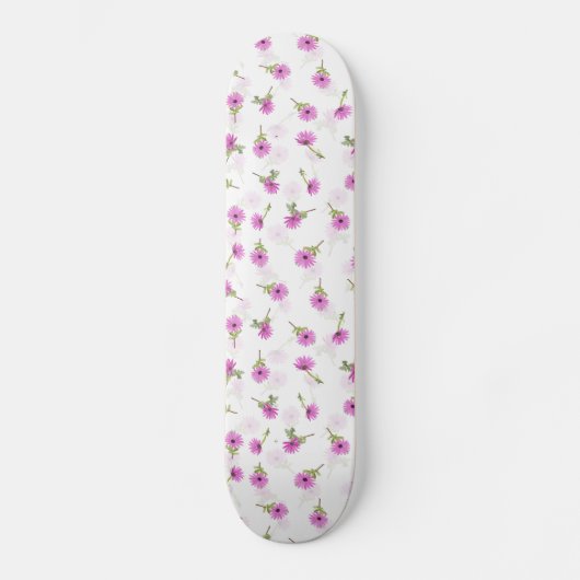 Schitterend lavender Paars Daisy Flower-ontwerp Persoonlijk Skateboard (Voorkant)