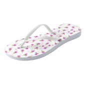 Schitterend lavender Paars Daisy Flower-ontwerp Teenslippers (Schuin)