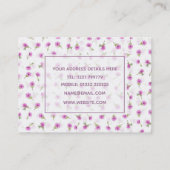 Schitterend lavender Paars Daisy Flower-ontwerp Visitekaartje (Achterkant)