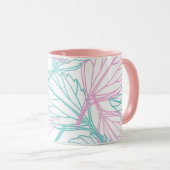 Schitterend Leaf-patroon Mok (Voorkant rechts)