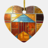 Schitterend licht keramisch ornament (Voorkant)