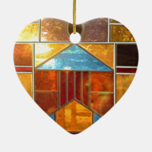 Schitterend licht keramisch ornament