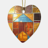 Schitterend licht keramisch ornament (Links)