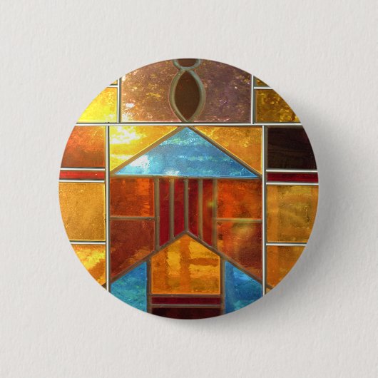 Schitterend licht ronde button 5,7 cm (Voorkant)