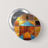 Schitterend licht ronde button 5,7 cm (Voorkant /achterkant)