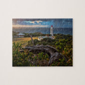 Schitterend lichthuis Landschap bij zonsopgang Legpuzzel (Horizontaal)