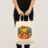 Schitterend liefdevol, helder diagonaal ontwerp va tote bag (Voorkant (product))