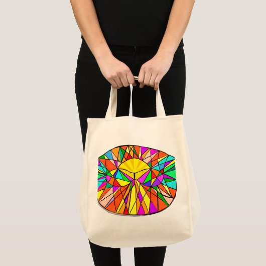 Schitterend liefdevol, helder diagonaal ontwerp va tote bag (Voorkant (product))
