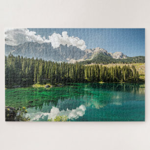 Schitterend meer Carezza Caress Italië Dolomieten  Legpuzzel
