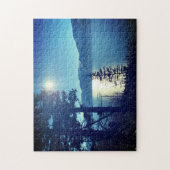 Schitterend meer waterbomen legpuzzel (Verticaal)