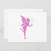 Schitterend meisje-fee-silhouet briefkaart (Voorkant / Achterkant)